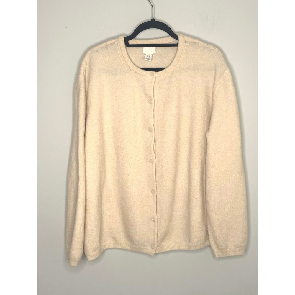 H&M Ivory Cream Long Sleeved Loose Fit Cardigan Plus Size XXL Cozy